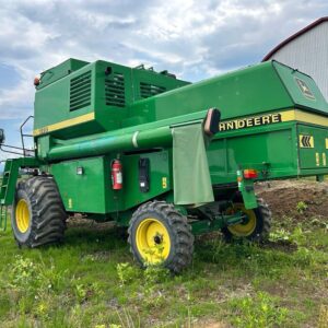 John Deere combine harvester.